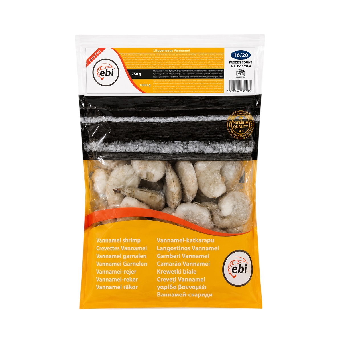 Crevete 16/20 fara cap, cu taietura (1kg) EBI