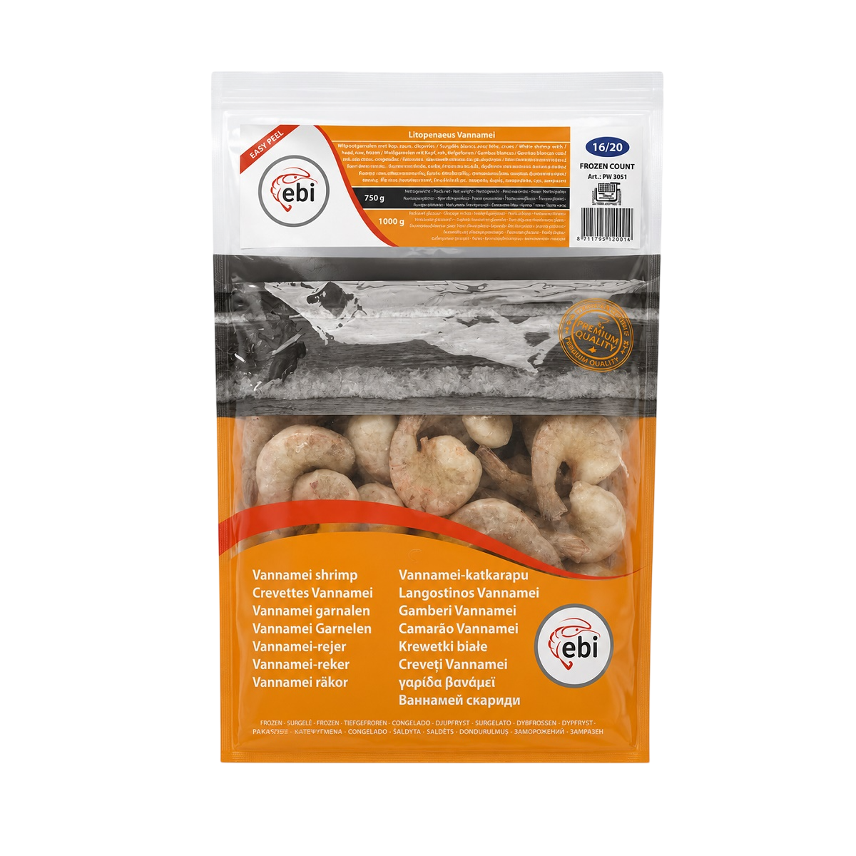 Crevete 13/15 fara cap, cruzi decorticati (1kg)