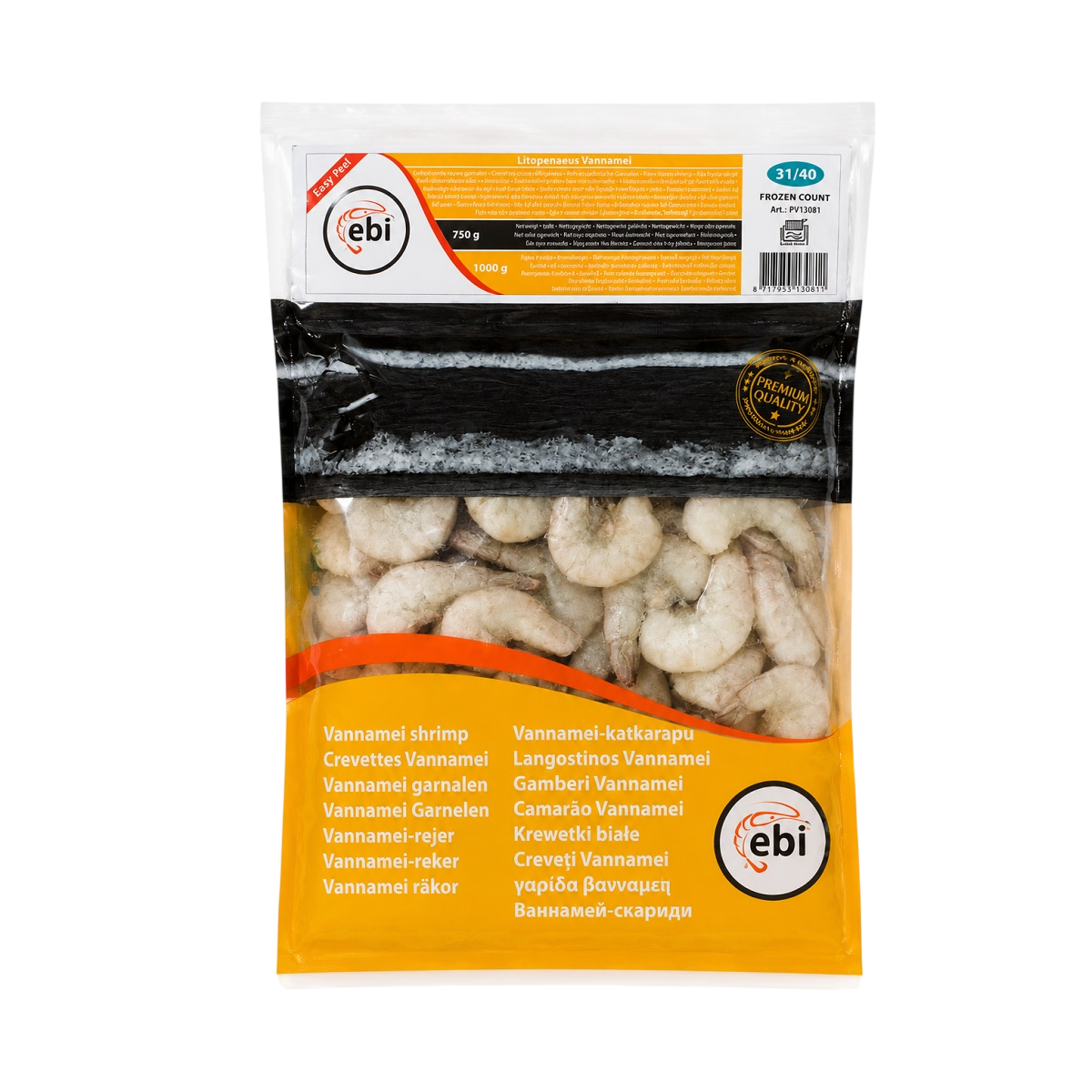 Crevete 31/40 fara cap, cu taietura (1kg)
