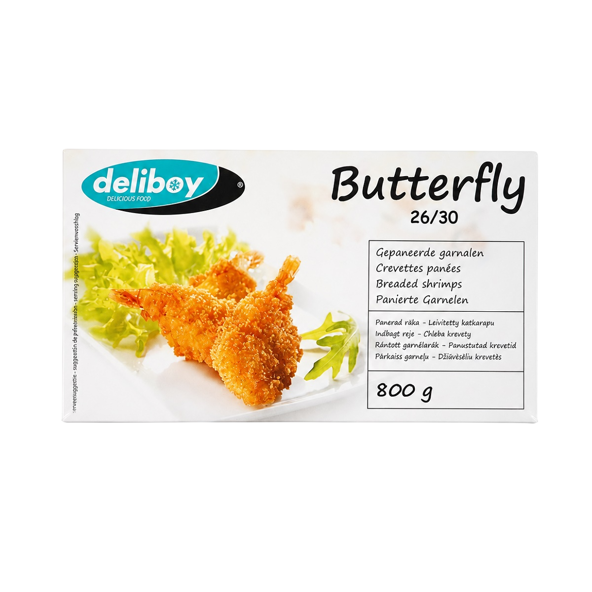 Crevete 26/30 in pesmeti panko "Butterfly" (800gr)