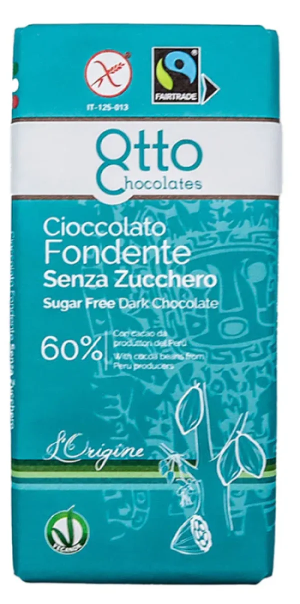 Ciocolata neagra 60% fara zahar Otto (100 gr)