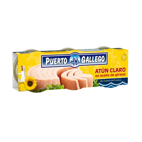 Ton in ulei de fl.soarelui Puerto Gallego (3*80g)