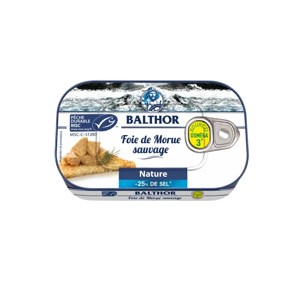 Ficat de cod afumat în ulei propriu Balthor (123 g)