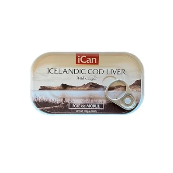 Ficat de cod în ulei propriu Ican (120 g)