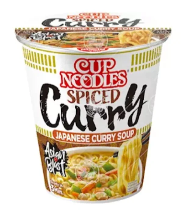 Taietei instant cu curry condimentat pahar Nissin (67g)