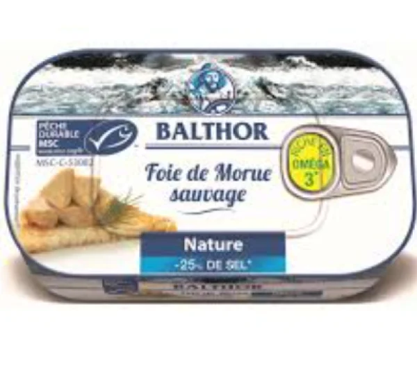 Ficat de cod afumat în ulei propriu Balthor (123 g)