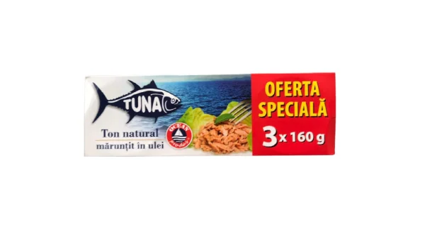 Ton in ulei bucati 3*160gr