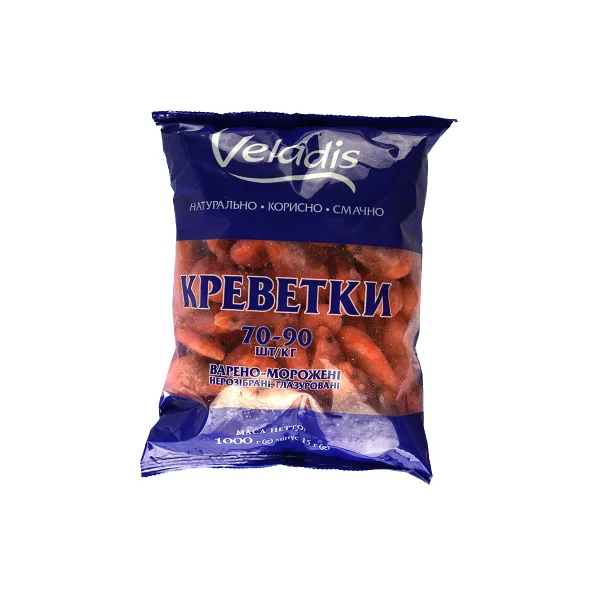 Crevete 70/90 cu cap, fierte (1kg)