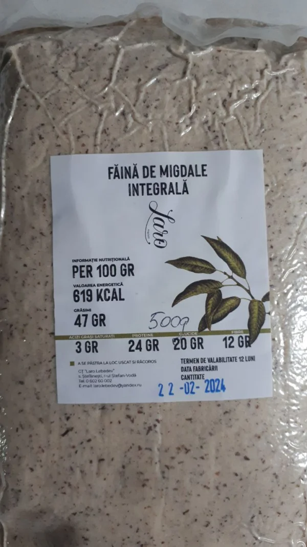Faina de migdale integrala  500gr