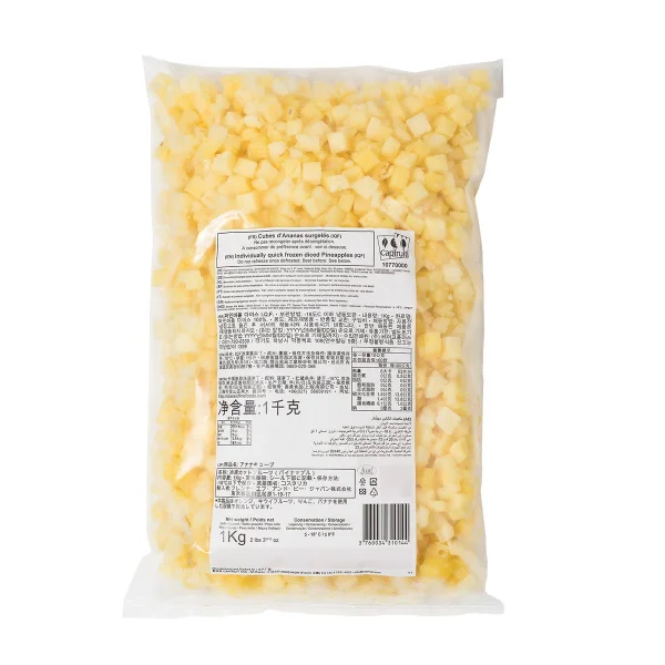 Кубики ананаса замороженные (1кг)