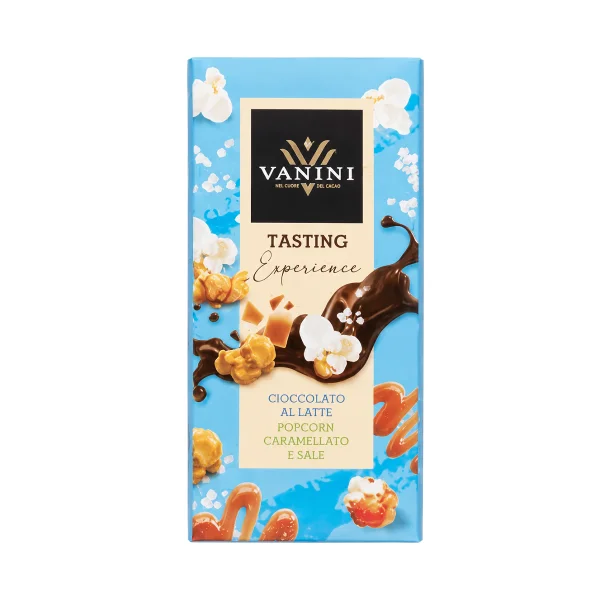 Ciocolata cu lapte Popcorn caramelizat si sare (75g)