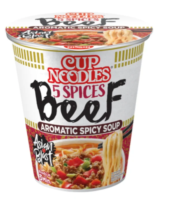 Taietei instant 5 condimente si carne de vita Nissin (64g)