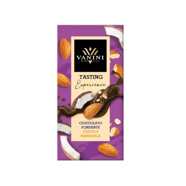 Ciocolata neagra cu nuca de cocos si migdale (75 g)