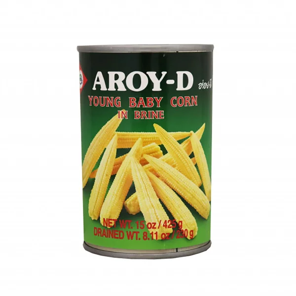 Porumb baby conservat "Aroy-D" (425 gr)