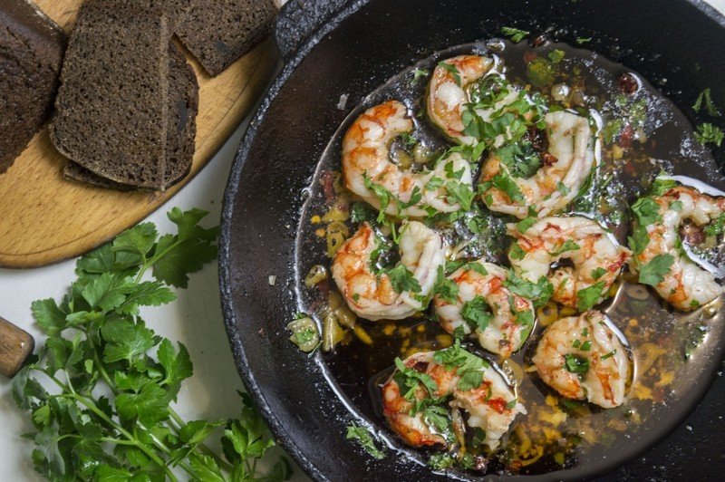 Креветки в чесночном масле рецепт